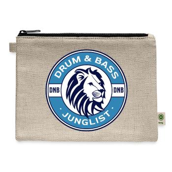 DRUM AND BASS - Life Saver Lion (Blue) - Hemp Carry All Pouch - natural - Front