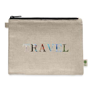 in love with travel, in all seasons - Hemp Carry All Pouch - natural - Front