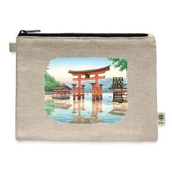 The Floating Torii of Itsukushima - Hemp Carry All Pouch - natural - Front