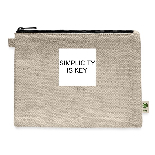 SIMPLICITY IS KEY - Hemp Carry All Pouch
