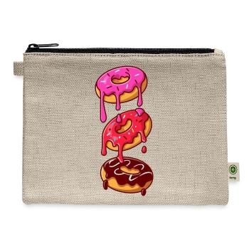 Floating melted doughnut - Hemp Carry All Pouch - natural - Front