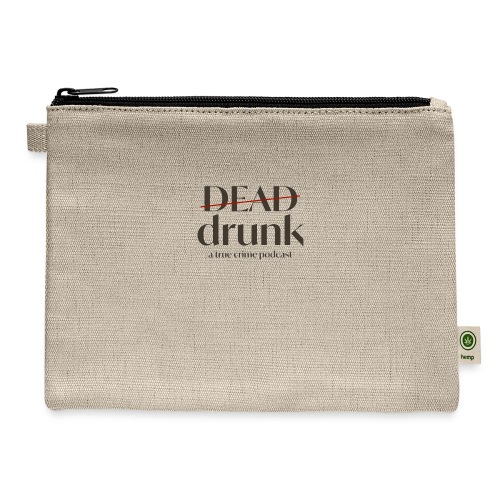 bigger dead drunk logo! - Hemp Carry All Pouch
