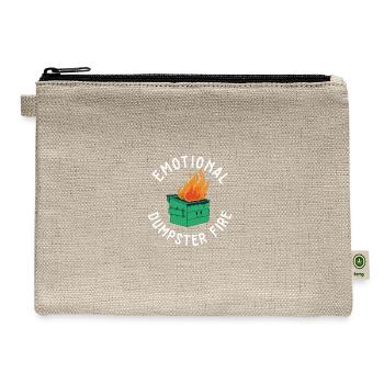 Emotional Heartbroken Quote Emotional Dumpster - Hemp Carry All Pouch - natural - Front