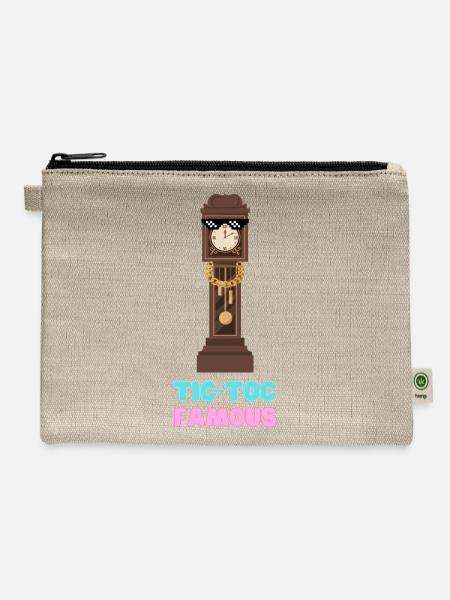Tic-Toc Famous - Hemp Carry All Pouch - natural