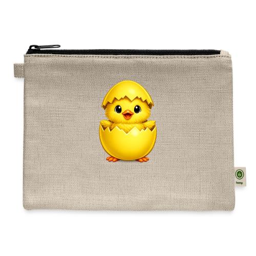 Easter Chick yellow - Hemp Carry All Pouch