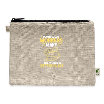 Social Worker Social Educator Caregiver School - Hemp Carry All Pouch - natural - Front
