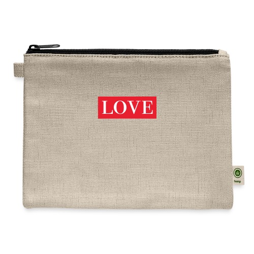 Red LOVE - Hemp Carry All Pouch