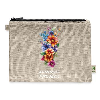 MINIMAL PROJECT Floral - Hemp Carry All Pouch - natural - Front