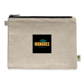 Mangoes Organic Farm Logo - Hemp Carry All Pouch - natural - Front