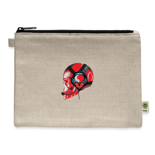 red head gaming logo no background transparent - Hemp Carry All Pouch