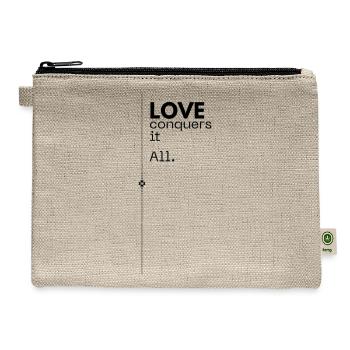 Minimal T-shirt Design - Hemp Carry All Pouch - natural - Front