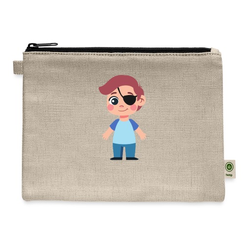 Boy with eye patch - Hemp Carry All Pouch