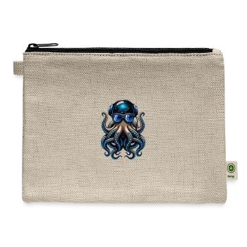 Octopus T-shirt - Hemp Carry All Pouch - natural - Front