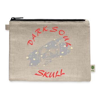 Skull power_  Bold Skull Tee for Men, Women & Kids - Hemp Carry All Pouch - natural - Front