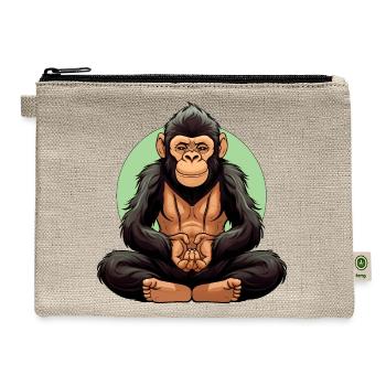 Monkey Yoga / Yogi Ape - Hemp Carry All Pouch - natural - Front