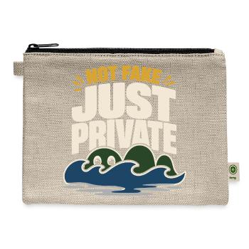 Loch Ness Monster Nessie Loch Ness Cryptid Gift - Hemp Carry All Pouch - natural - Front