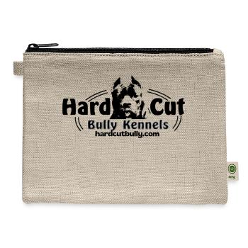 Hard Cut Bully Kennels Black Gear - Hemp Carry All Pouch - natural - Front