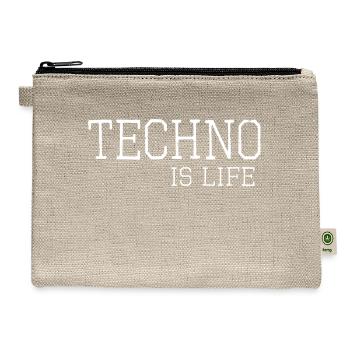 Techno is life - Hemp Carry All Pouch - natural - Front