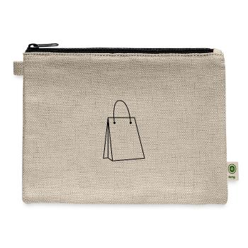 Midnight Void Minimal Panel - Hemp Carry All Pouch - natural - Front