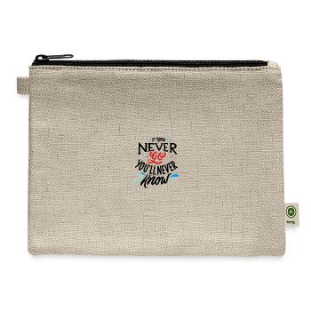 if you never go - Hemp Carry All Pouch - natural - Front