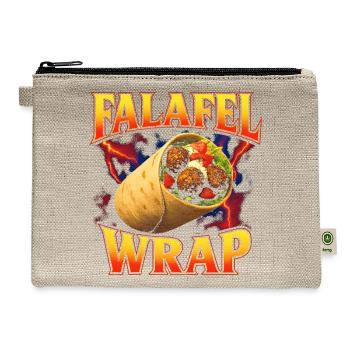 Falafel Wrap Favorite Food Funny Weird 90s Falafel - Hemp Carry All Pouch - natural - Front