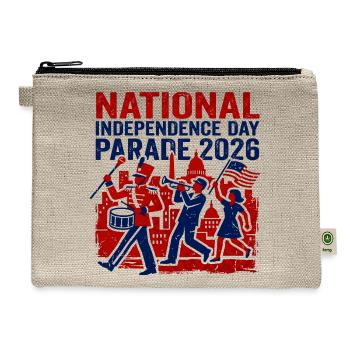 Washington DC National Independence Day Parade - Hemp Carry All Pouch - natural - Front