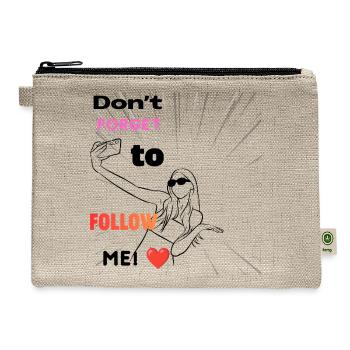 Forget Follow Heart Burst - Hemp Carry All Pouch - natural - Front