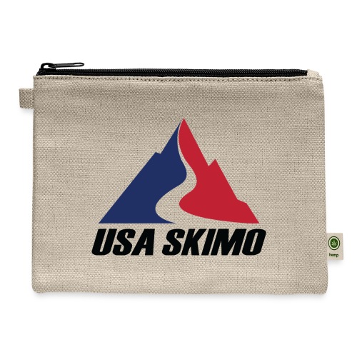 USA Skimo Logo - Stacked - Color - Hemp Carry All Pouch