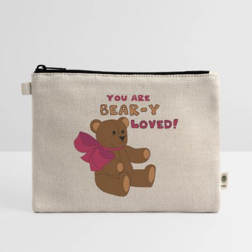 Bear-y Loved Teddy Bear - Hemp Carry All Pouch
