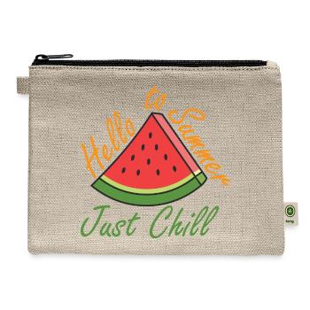 Say Hello to Summer watermelon Design for summer - Hemp Carry All Pouch - natural - Front