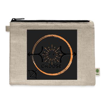 Choose Your Path Emblem - Hemp Carry All Pouch - natural - Front