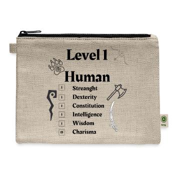 Level 1 Human - Hemp Carry All Pouch - natural - Front
