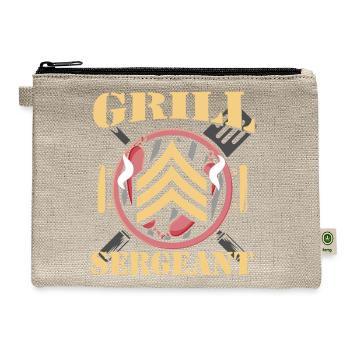 Grill Sergeant Funny Bbq - Hemp Carry All Pouch - natural - Front