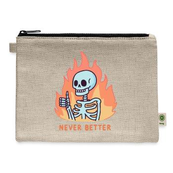 Skeleton Never Better - Hemp Carry All Pouch - natural - Front