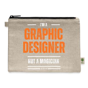 Graphic Designer Not A Magician - Hemp Carry All Pouch - natural - Front
