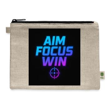 Aim Focus Win Neon - Hemp Carry All Pouch - natural - Front