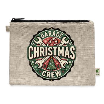 Garage Christmas Crew Badge - Hemp Carry All Pouch - natural - Front