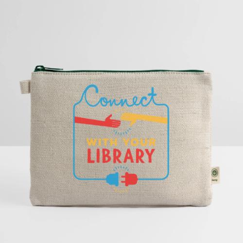 Connect With Your Library - Hemp Carry All Pouch
