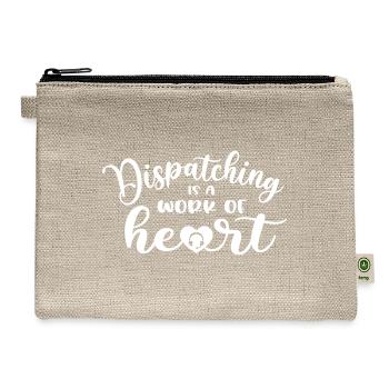911 dispatcher, Dispatching is a work of heart - Hemp Carry All Pouch - natural - Front