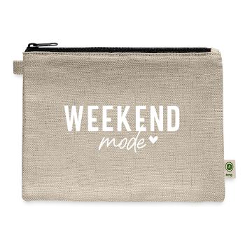Weekend Mode Vibe - Hemp Carry All Pouch - natural - Front