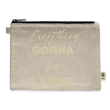 EVERYTHING GONNA BE FINE - Hemp Carry All Pouch - natural - Front