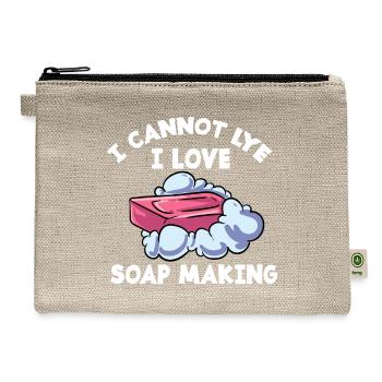 Awesome Soap Hygiene Washing Soap Making Cleaning - Hemp Carry All Pouch - natural - Front
