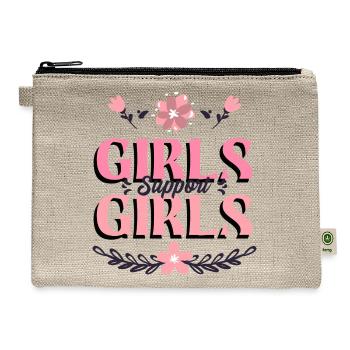 Girls Girls Girls Cool Graphic tee - Hemp Carry All Pouch - natural - Front