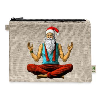 Christmas Yogi - Hemp Carry All Pouch - natural - Front