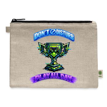 Neon Trophy Gamer Don’t Disturb - Hemp Carry All Pouch - natural - Front