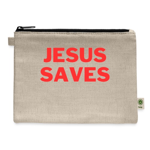 Jesus Saves - Hemp Carry All Pouch