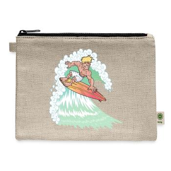 Surfer Dude - Hemp Carry All Pouch - natural - Front