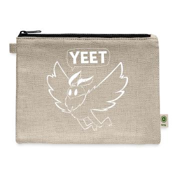 Mothman Yeet Cryptid Lover Funny Mothman - Hemp Carry All Pouch - natural - Front
