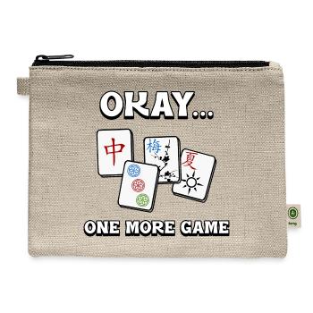 Mahjong Okay One More Game - Hemp Carry All Pouch - natural - Front