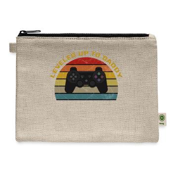 Leveled Up To Daddy - Hemp Carry All Pouch - natural - Front